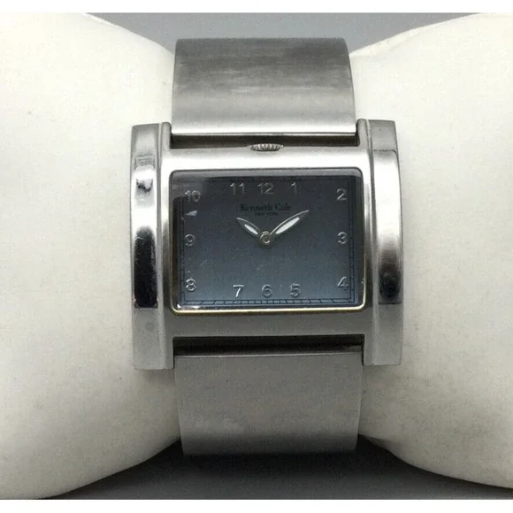 Kenneth Cole KC4095 Ladies Quartz Watch Date Rotating Bezel New Battery Running Ladies Watch Kenneth Cole 954-02 Silver Face & Band - New  main image 2